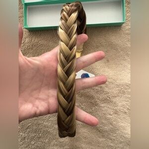 Madison braids two strand brunette and blonde highlights braid headband NWT